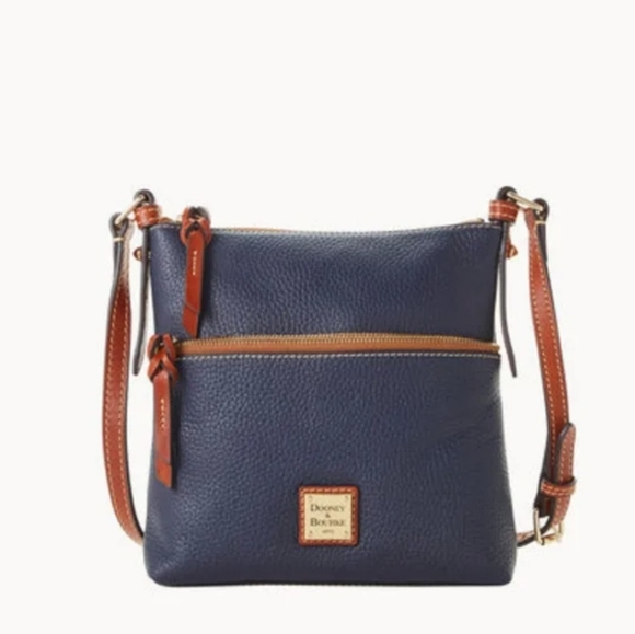 Dooney & Bourke Pebble Grain Letter Carrier Crossbody Midnight Blue - Picture 14 of 16